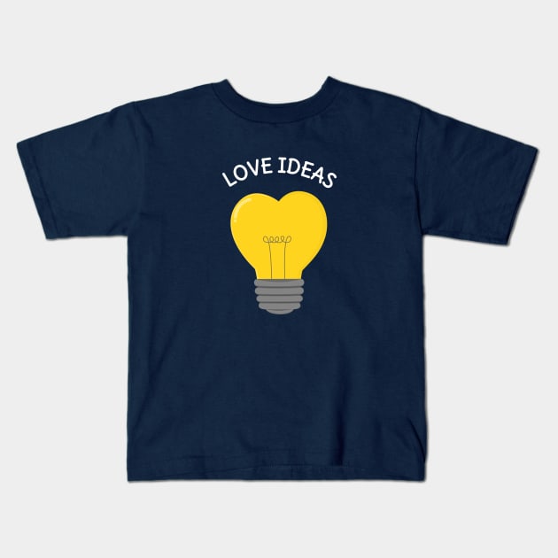 Love Lightbulb T-Shirt Kids T-Shirt by happinessinatee